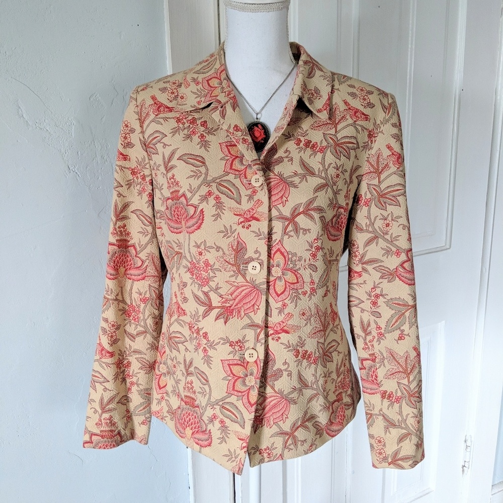 Talbots Women's 12 Cotton Silk Blend Blazer Jacket